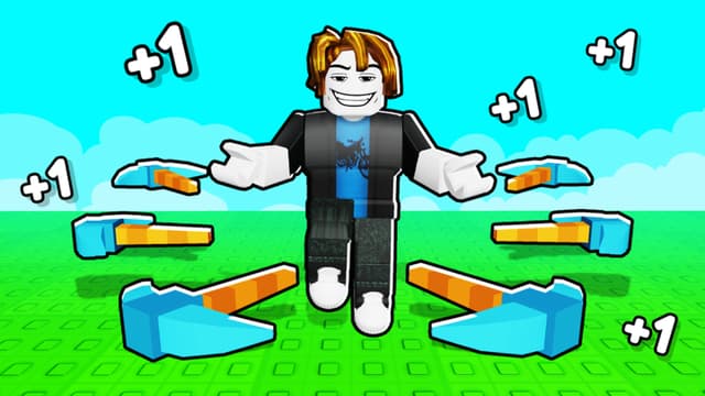 Official artwork showing a Roblox character surrounded by pickaxes
